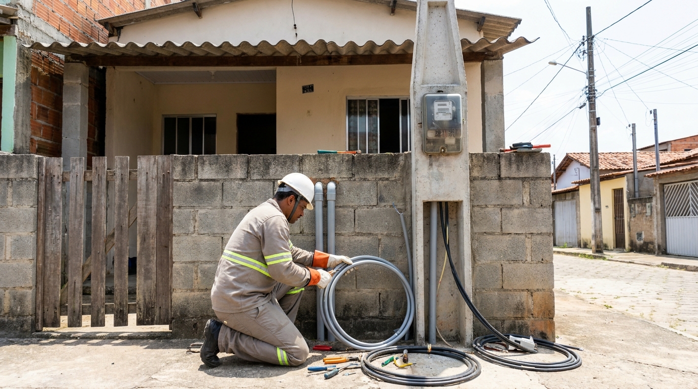 Instalação de Poste Padrão em Contagem‑MG